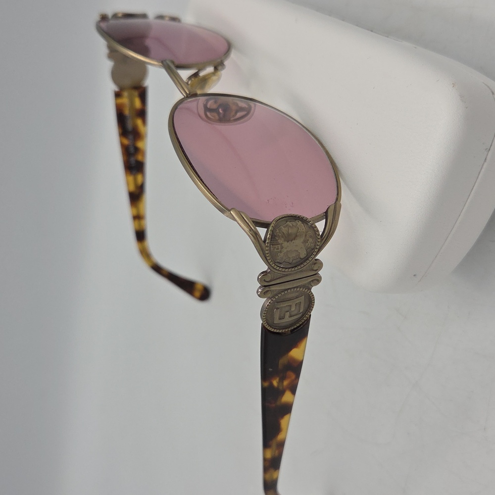 Fendi Vintage Tortoiseshell Sunglasses with Rose Lenses